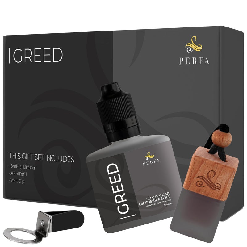 Perfa Creed Gift Set with Refill Bottle | Perfume Inspired Car Fragrances | Strong Car Freshener with Odour Eliminator Technology | Creed Automotive Freshener by Perfa - Image 1